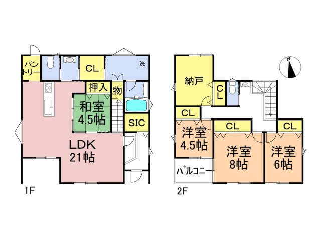 新築戸建　大垣市東町　全6区画分譲の間取り|■F棟　■ヤマダ不動産　株式会社リライフ　
■夢のマイホーム購入をフルサポートします！