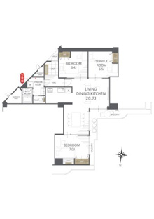 【間取り】エバーグリーン淀川２号館 