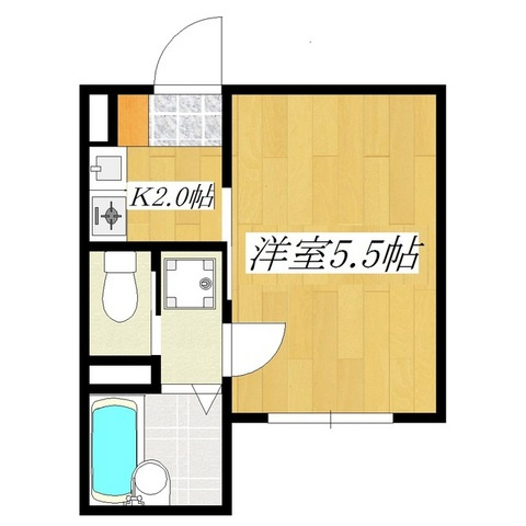 ドミール十条の間取り|バストイレ別！室内洗濯機置場！