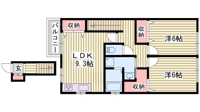 コンフォート佐良和Ⅱの間取り