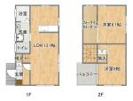 【賃貸中】2LDK戸建３棟・3LDK戸建１棟　合計4棟の間取り