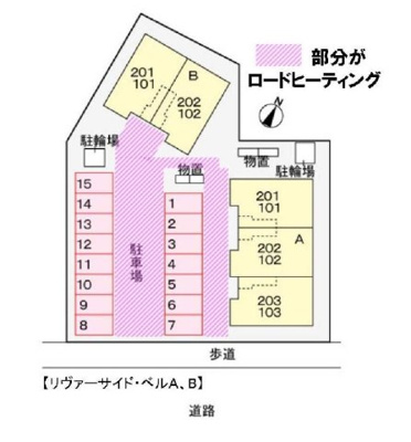 【区画図】 | リヴァーサイド・ベルＡ