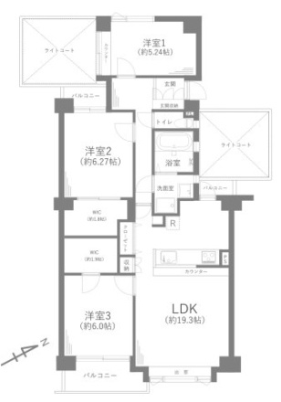 【間取り】 | □■鶴巻ガーデンシティひかりの丘4号棟■□