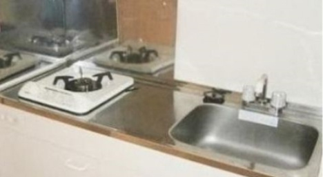 アドバンス高田馬場のキッチン|まな板が置けるガスキッチン☆（同一仕様写真）