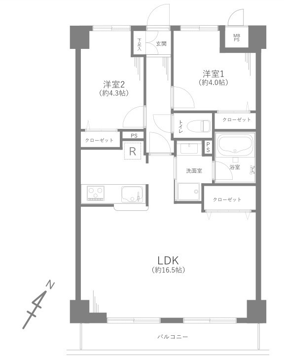 グランパーク深沢の間取り