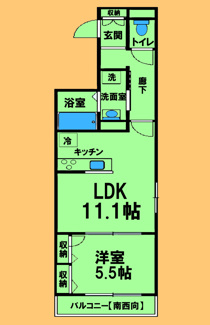 【間取り】 | KIT | 間取り図：反転タイプ