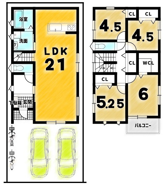 羽束師鴨川町1号地の外観