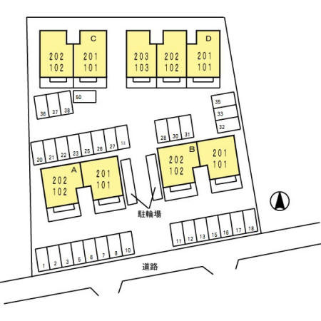 ソフィア横町 C棟の区画図