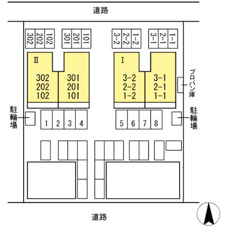 久保ハイツ Ⅰの区画図