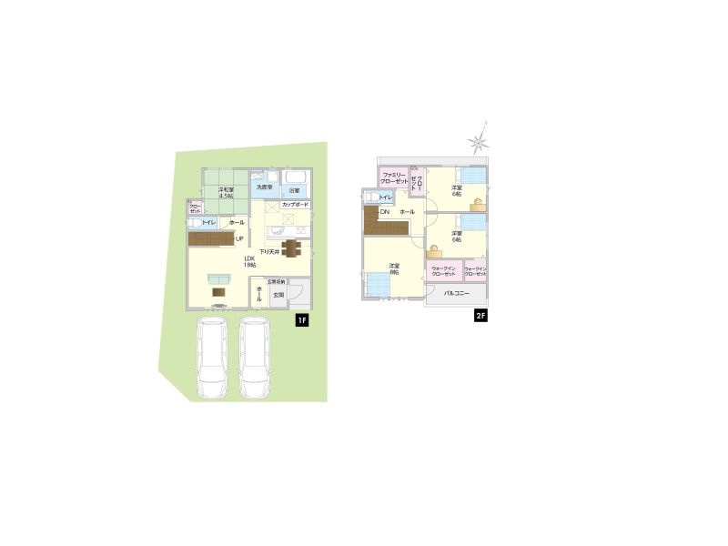 タマタウン総社市小寺　①号地の間取り|４ＬＤＫ＋ＷＩＣ。