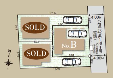 【区画図】 | 板橋区赤坂新町３丁目　新築戸建て　B号棟 | 全3区画のうち残りは1棟です！
