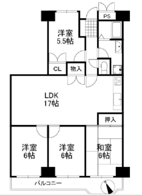 青葉丘マンションの間取り