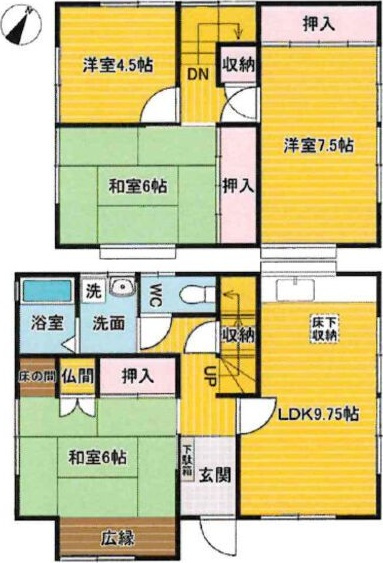 作塚町一丁目借家　　 刈谷市近郊の賃貸はクラスホーム刈谷店の間取り