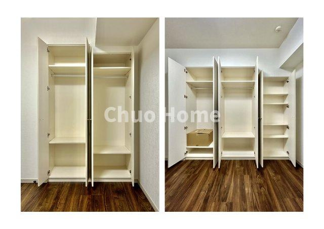 パレステージ上野の収納|居室にはクローゼットを完備し、自由度の高い家具の配置が叶うシンプルな空間です。お子様の成長と必要になる子供部屋を与えるにはぴったりの間取りですね。