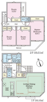【間取り】 | 【仲介手数料無料！！】日野市日野本町5丁目　新築戸建て（全2棟）1号棟　5880万円