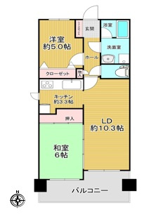 【間取り】 | パレ東塚口Ⅰ