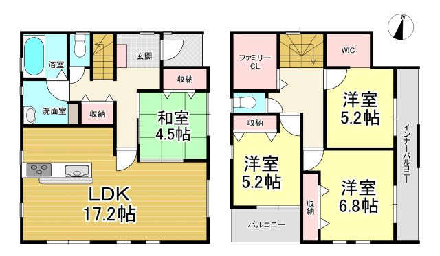 【間取り】 | リーブルガーデン石巻市駅前北通り2丁目1期