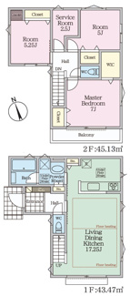 【間取り】 | 【仲介手数料無料！！】日野市日野本町5丁目　新築戸建て（全2棟）2号棟　5480万円