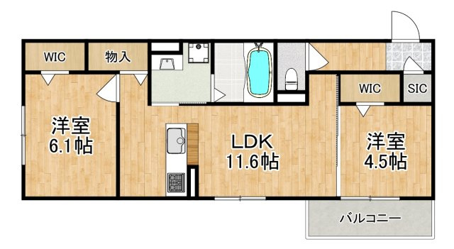 萩ＩＩの間取り