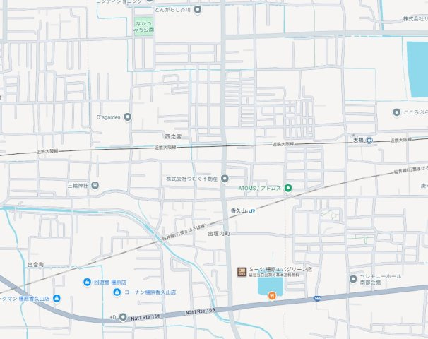 桜井市西之宮　第6期　新築一戸建ての地図