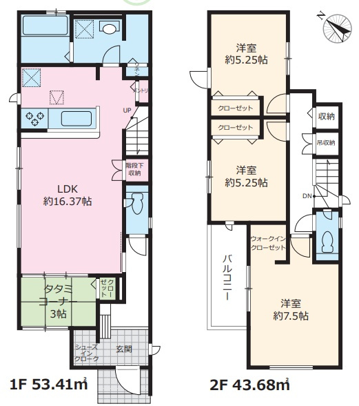 加古川市加古川町本町　第2期　新築一戸建ての間取り|2号地