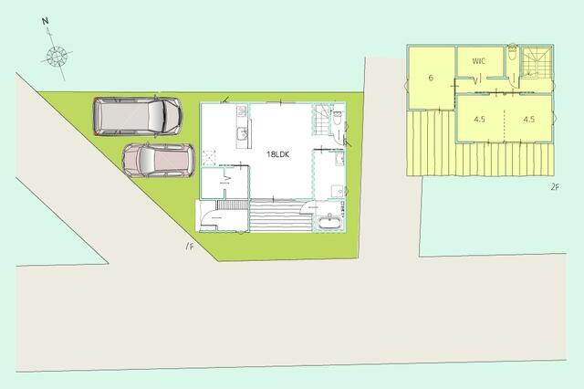 横浜西町　新築戸建　【高台】の間取り|3ＬＤＫ　建物面積　91.08㎡　（約27.55坪）