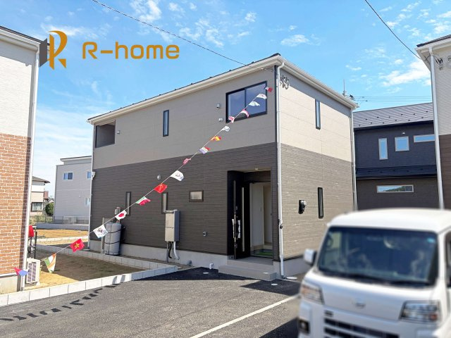 土浦市神立町第8　新築戸建て　3号棟の外観|ご予約を頂ければ、『平日』はもちろん『早朝』や『夜間』もご見学可能です♪お気軽にお申し付けください♪