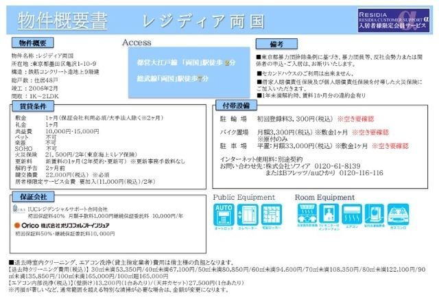 レジディア両国の地図