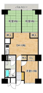 【間取り】 | 白鷺スカイハイツ | 【本日ご内覧可能】令和７年１２月リフォーム済♪お引っ越し後すぐに生活が出来ます♪綺麗なお住まいで新生活始めませんか！