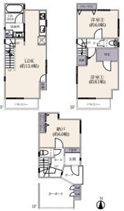 2LDK+納戸の間取りになります