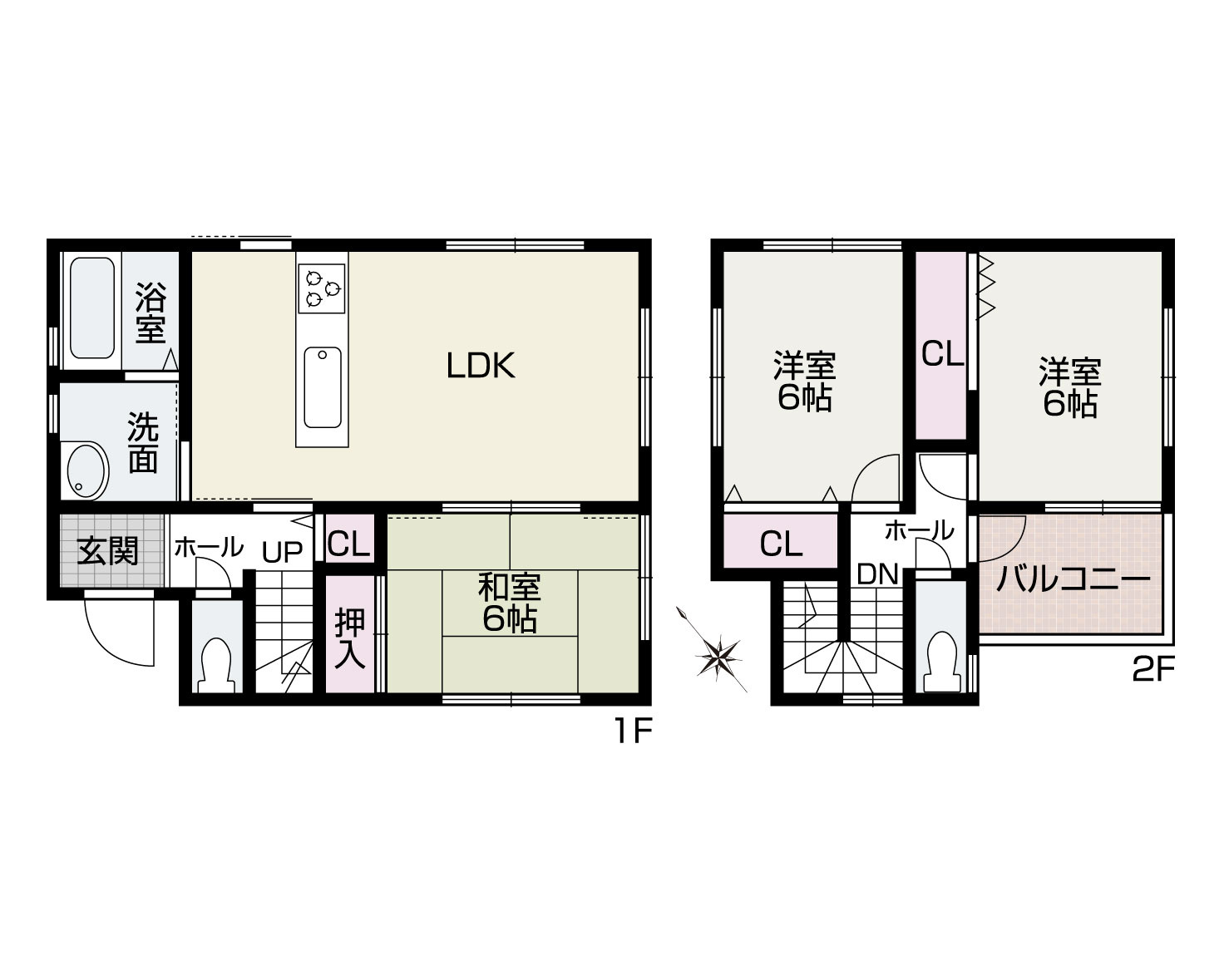 岸和田市磯上町4丁目　中古戸建の間取り