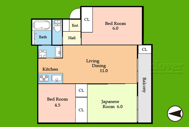 【間取り】 | 産業住宅三鷹第4アパート | 即日のご見学も可能です！お気軽にお問い合わせください！