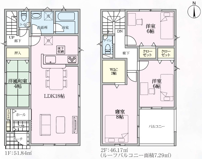 Cradle garden　熊谷市赤城町第3の間取り|図面と現況が異なる場合、現況を優先とします。