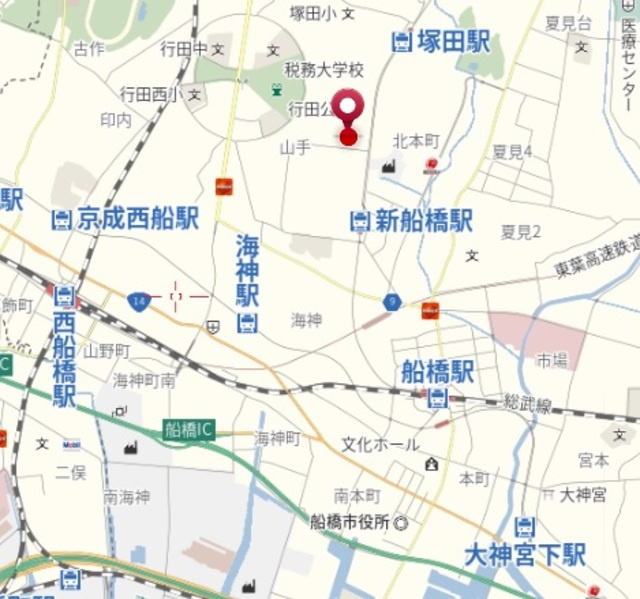 ハイム山手Ｂの地図|★案内図★