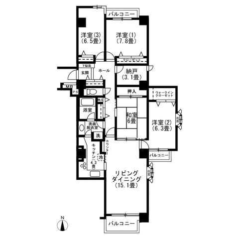 横浜市都筑区茅ケ崎南１丁目の中古マンションの画像