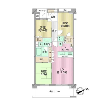  | 地上7階建の3階部分、南東向き… 