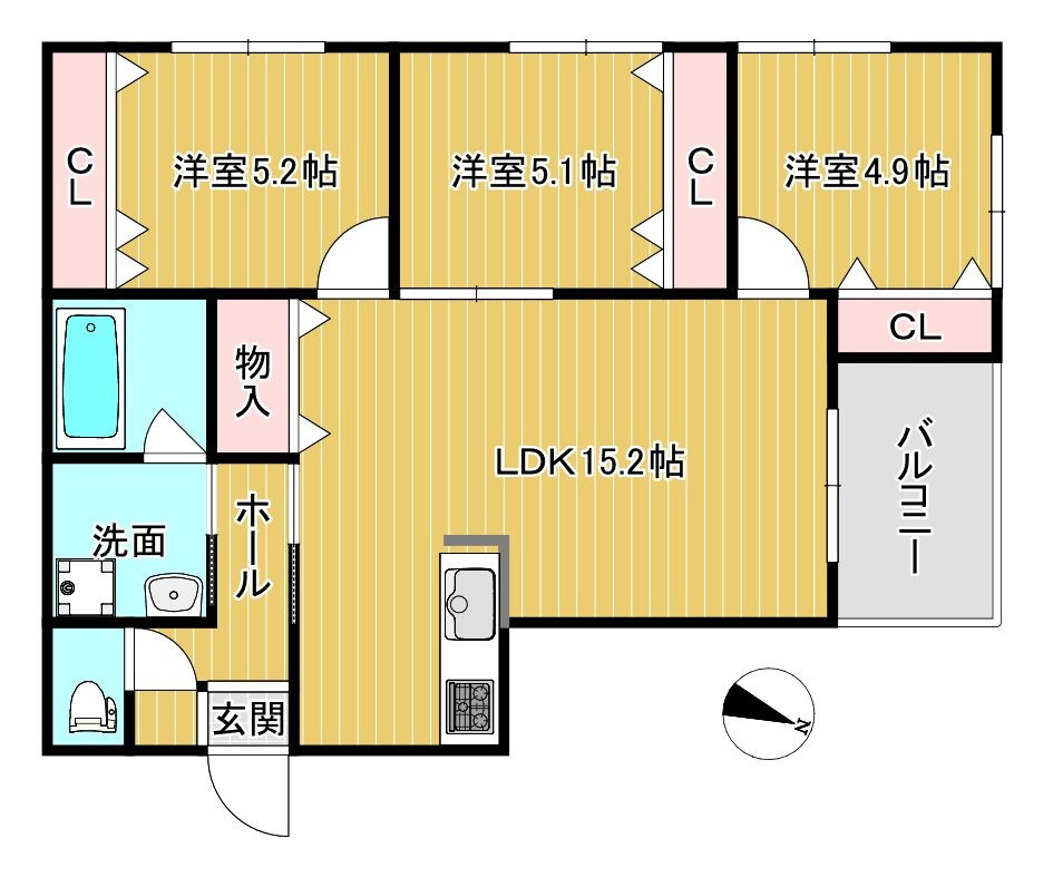 BIGLUCK城南の間取り