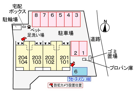 【区画図】 | ラシモーヌメゾンＭＨ