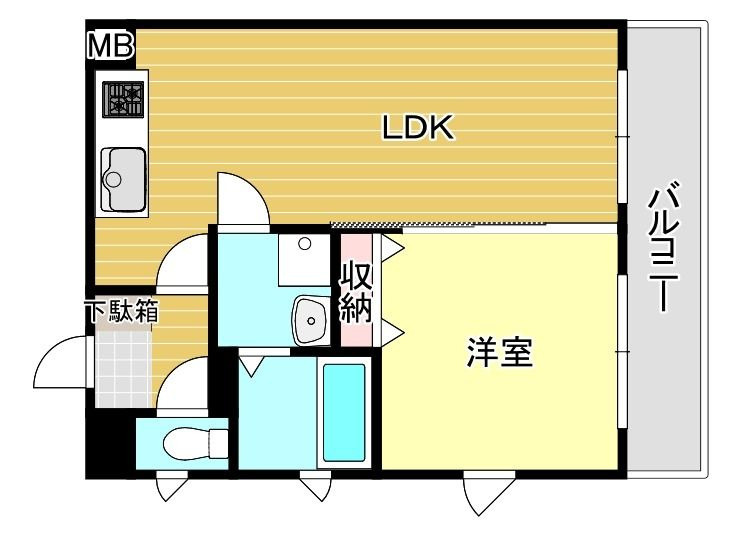 エスコート西片江の間取り
