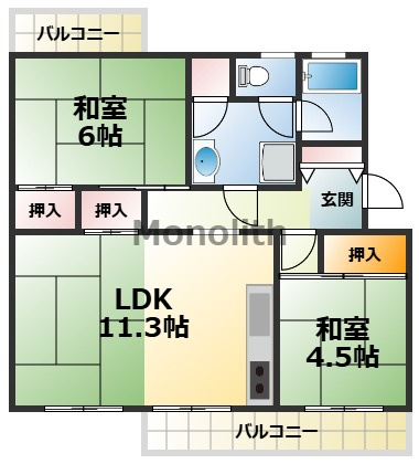 光明台19号棟の間取り
