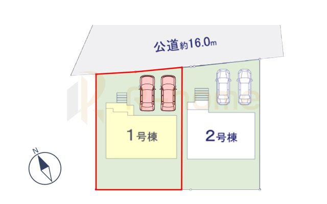 取手市ゆめみ野5期　新築戸建て　1号棟の区画図|大きなお買い物だからこそ、メリット・デメリットを伝えさせて頂きます。
R-homeにお任せください♪