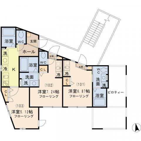 ヌーヴォープリエールの区画図|区画