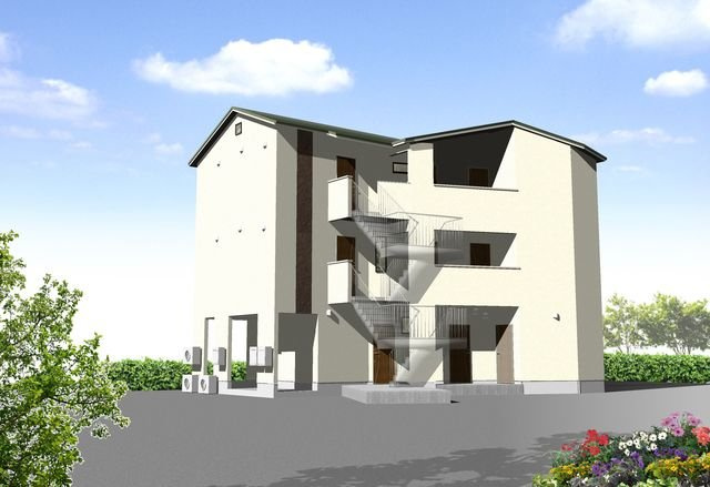 ヌーヴォープリエールの外観パース|ヌーヴォープリエールの完成予想パース