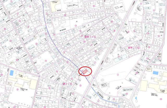 宇都宮市陽東３丁目　土地の地図