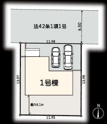 泉区和泉町 新築戸建 5280万円の区画図