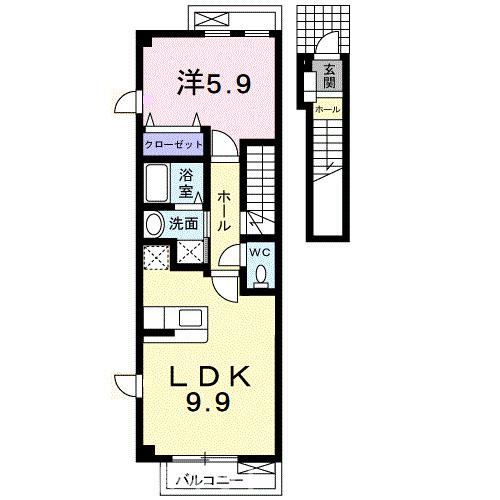 【間取り】 | プランタンフルールＢ