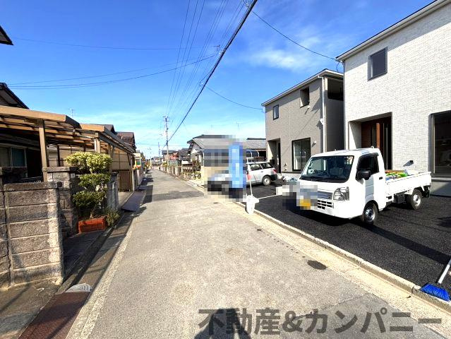 クレイドルガーデン伊予市下吾川第6　2号棟(全2棟)　伊予市下吾川の新築分譲戸建の前面道路含む現地写真|前面道路含む現地写真です