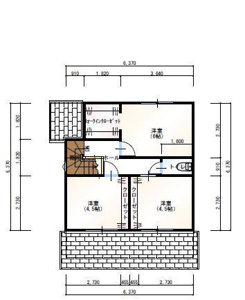 高知市南万々A号地（建築条件付き）売土地の区画図|家族それぞれの個室を確保。全室収納付きでスッキリ片付けられそうですね♪