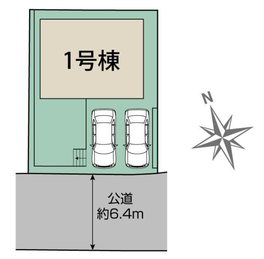 横浜市港南区日野中央２丁目 新築戸建て【仲介手数料無料】カースペース2台の区画図