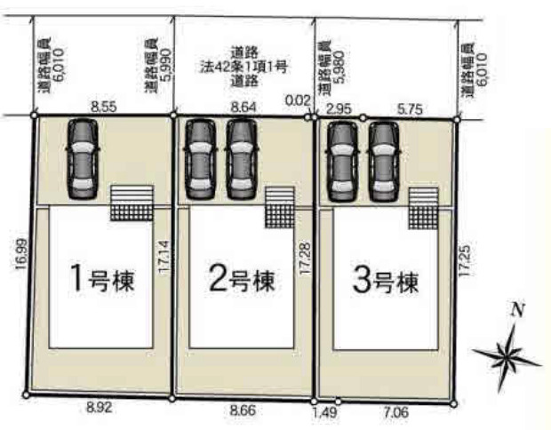 【区画図】 | 久喜市青毛第3　新築戸建　全3棟　1号棟